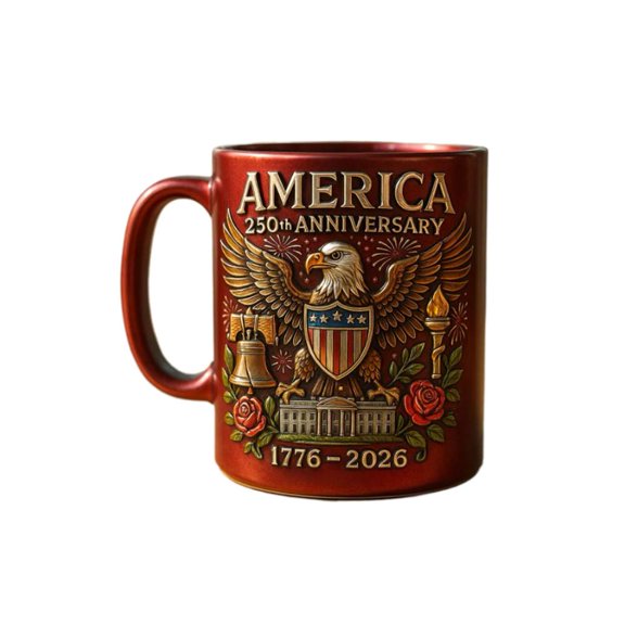 250th Anniversary Commemorative Ceramic Coffee Mug 11oz Patriotic Celebration Cup for Home Office Gift