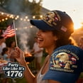 thumbnail image 1 of 250th Anniversary Commemorative Hat, Patriotic USA Baseball Cap for Men & Women, Adjustable Retro Tribute Cap, Celebrate 250 Years of History & Unity, Navy Blue, 1 of 9