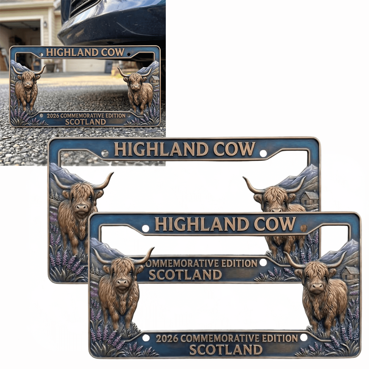 250th Anniversary Commemorative License Plate Frame, 1776–2026 USA