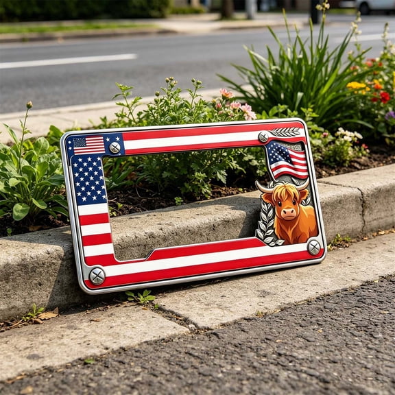 250th Anniversary Commemorative License Plate Frame, United States 250 Year American Car Plate Frame, Universal Patriotic License Plate Frames for Cars Trucks SUV