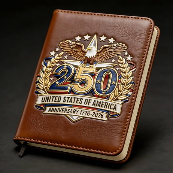 250th Anniversary Commemorative Notebook, Patriotic 250th Anniversary Commemorative Notebook with American Symbols for Founding Celebration, Collector‘s Edition & American Patriot Gift