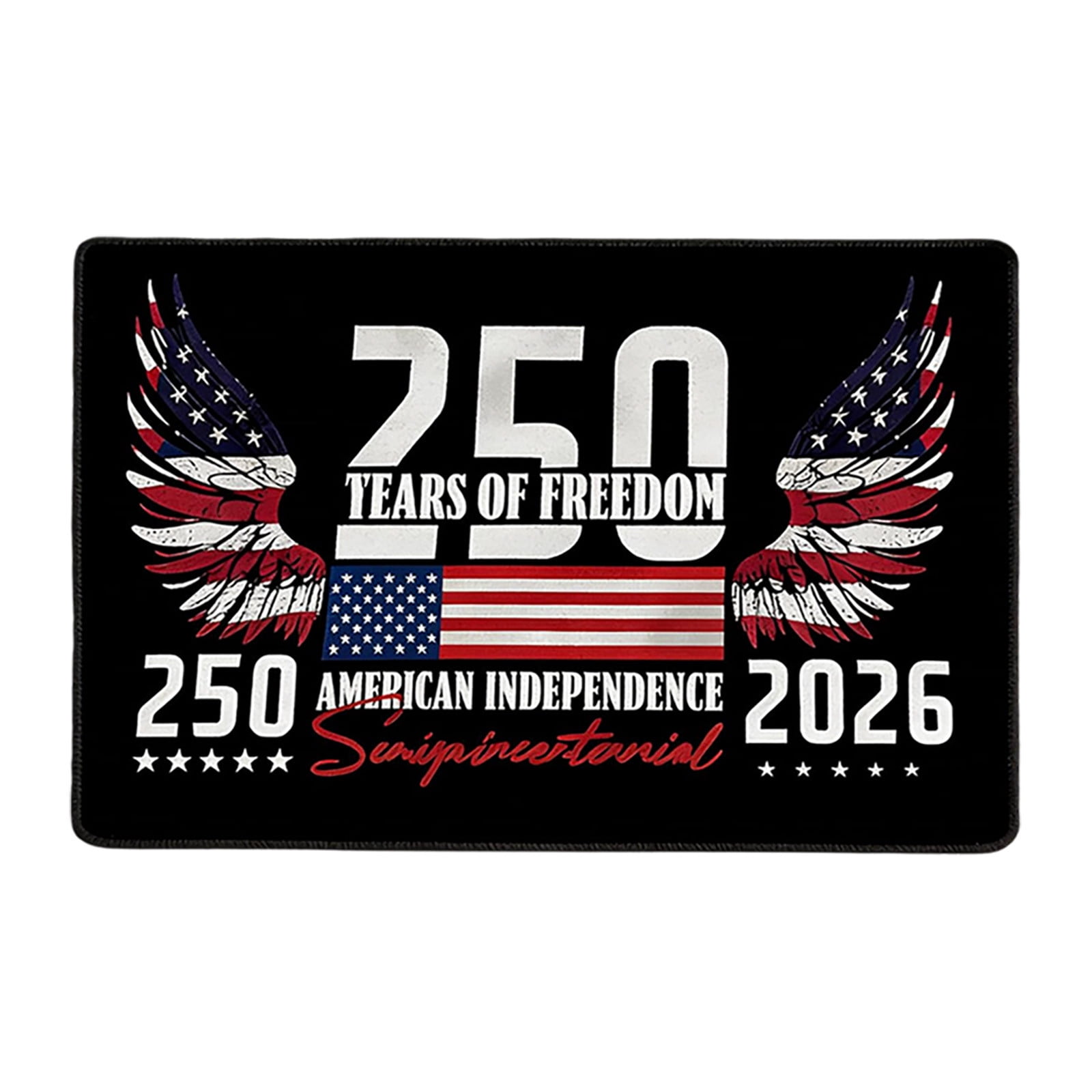 250th Anniversary Doormat, Patriotic American Flag Floor Mat, Non- Dirt Trapper Rug, Indoor Outdoor Entrance Mat For Independence Day Decor 24"x36"