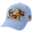 thumbnail image 1 of 250th Anniversary Eagle Cap, Retro Patriotic U.S. Baseball Hat with Bold Eagle Print, Adjustable Vintage Washed Style, Celebrate Americas 1776 - 2026 History, Azure, 1 of 8
