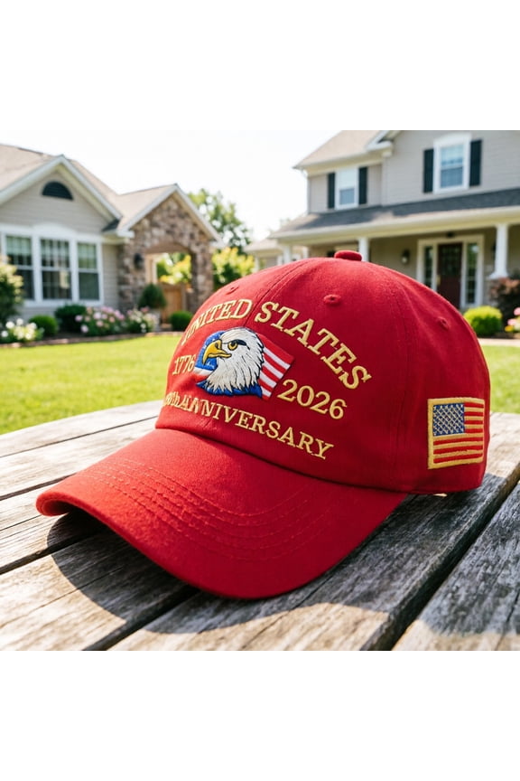 250th Anniversary Eagle Flag Hat America USA Baseball Cap Embroidered 250 Year Patriotic Cap Father Gift