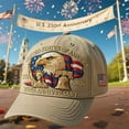 thumbnail image 1 of 250th Anniversary Eagle Patriotic Cap, Adjustable Retro Baseball Hat, Vintage Bald Eagle Embroidery, Commemorate U.S. 1776–2026 Independence, 1 of 10