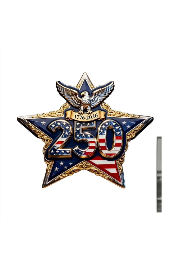 250th Anniversary Enamel Pin, 776-2026 Historic Metal Gold 250 Years Anniversary Acrylic Lapel Pin Brooch for s Day Independence Day