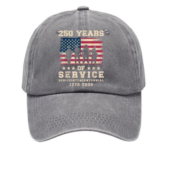250th Anniversary Hat America 250 Merchandise Usa 250th Anniversary Hat Men Women Vintage Washed Baseball Cap 250 Years of Freedom American Flag Embroidered Hat Adjustable Dad Cap Unisex, Gray