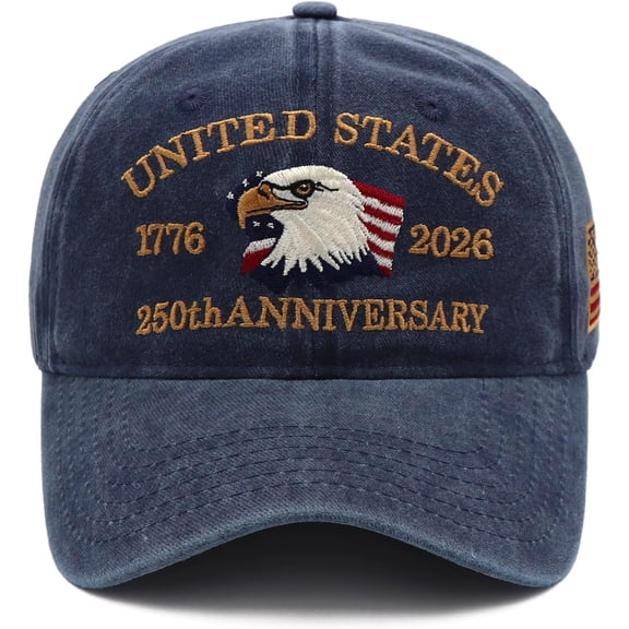250th Anniversary Hat, Eagle Embroidery Baseball Cap Patriotic Hat Anniversary Hats for Men Women Gift