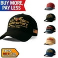 thumbnail image 1 of 250th Anniversary Hat, Retro Washed Patriotic Cap, Adjustable Army Tribute Style, Celebrate America 250, Made in USA, Historic Commemorative Baseball Gift, Black, 1 of 9