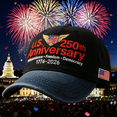 thumbnail image 1 of 250th Anniversary Hat, Retro Washed Patriotic Cap, Adjustable Fit, U.S. Flag Accent, Army Tribute Style, Celebrate 250 Years of American Legacy, Made in U.S., Gray, 1 of 9