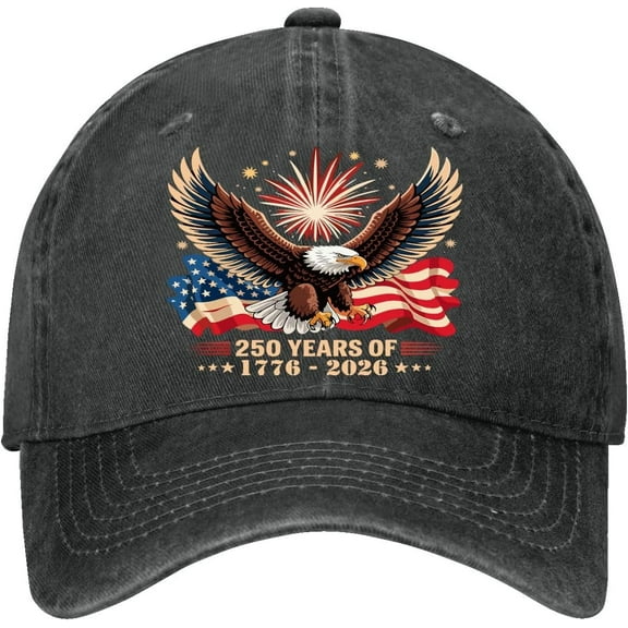 250th Anniversary Hat for Mens Classic Washed Distressed Baseball Cap