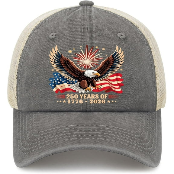 250th Anniversary Hat for Mens Classic Washed Distressed Baseball Cap
