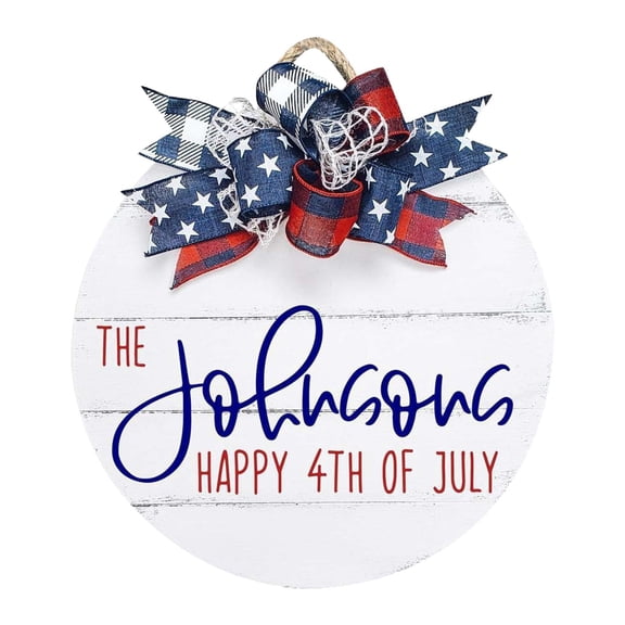 250th Anniversary Independence Day Wooden House Plaque, Engraved Patriotic Home Decor with The Memory of Freedom, American Front Door or Wall Decoration for Porch and Patio