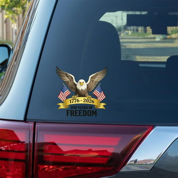 250th Anniversary Independence Usa Car Vinyl Decals Patriotic Sticker Set for Vehicles, Windows, Backpacks, Laptops, Helmets, 5pcs