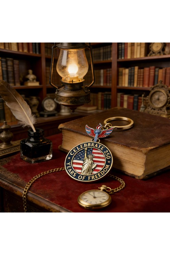 250th Anniversary Keychain C, America 250 Merchandise USA Patriotic Car Accessory Gift 1776-2026 Independence Day 4th of July