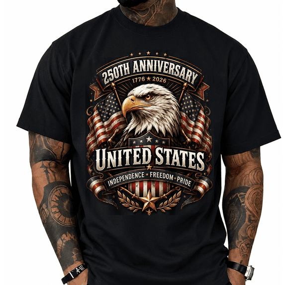 250th Anniversary Mens Patriotic T Shirts USA Flag Retro 1776-2026 Graphic Tee for Men Vintage Independence Day Crewneck Tshirt 7