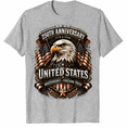 thumbnail image 1 of 250th Anniversary Mens Patriotic T Shirts USA Flag Retro 1776-2026 Graphic Tee for Men Vintage Independence Day Crewneck Tshirt 7, 1 of 6