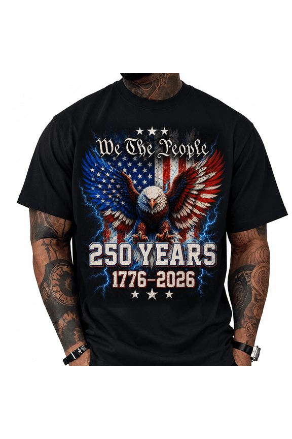 250th Anniversary Mens Patriotic T Shirts USA Flag Retro 1776-2026 Graphic Tee for Men Vintage Independence Day Crewneck Tshirt 8