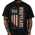 thumbnail image 1 of 250th Anniversary Mens Patriotic T Shirts USA Flag Retro 1776-2026 Graphic Tee for Men Vintage Independence Day Crewneck Tshirt 9, 1 of 6