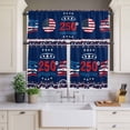 250th Anniversary Navy Blue Curtain Tier and Valance Set 3 Piece,Red ...