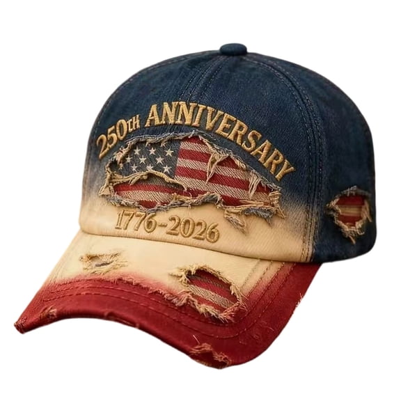 250th Anniversary Cowboy Hat 1776â2026 Patriotic Baseball Cap With Adjustable Closure