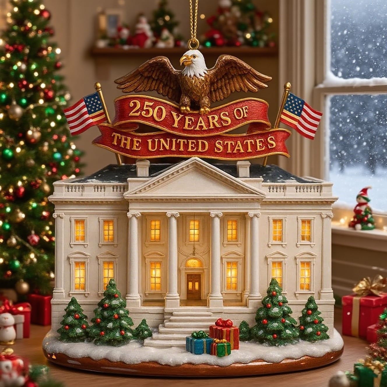 250th Anniversary Ornament 2026 New Patriotic Christmas Tree Decor, White House Ornament, Collectible Keepsake for Veterans & History Lovers - Walmart.com