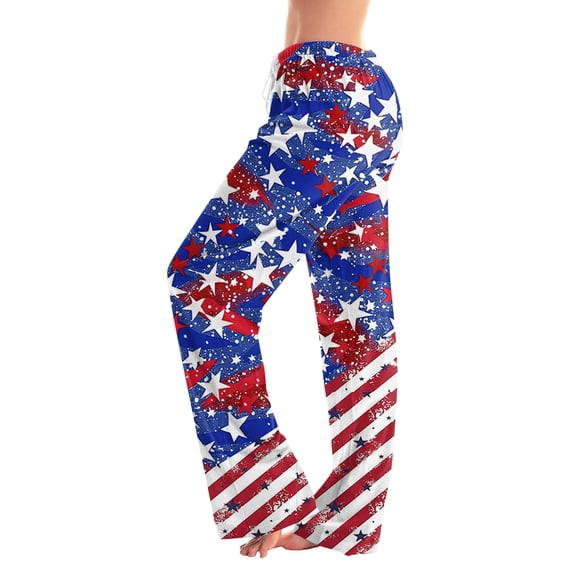 250th Anniversary Pajama Bottoms for Women Patriotic Graphic Lounge Long Pj Pants 4th of July Holiday Relaxed Fit Comfy Pants
