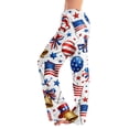 thumbnail image 1 of 250th Anniversary Pants for Women Patriotic Star American Flag Print Elastic High Waist Pants Wide Leg Regular Fit Daily Wear Comfy Pajama Bottoms, #01 Royal Blue, L, 1 of 5