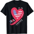 250th Anniversary Patriotic America Heart USA Flag 250 Years T-Shirt ...