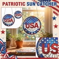 thumbnail image 1 of 250th Anniversary Patriotic Jigsaw Acrylic Suncatcher Puzzle, USA Flag Mosaic Art Window Hanging Ornament, Independence Day DIY SunCatchers Puzzles Window Hanging, Home & Garden Decor, 7.9 in, 1 of 7