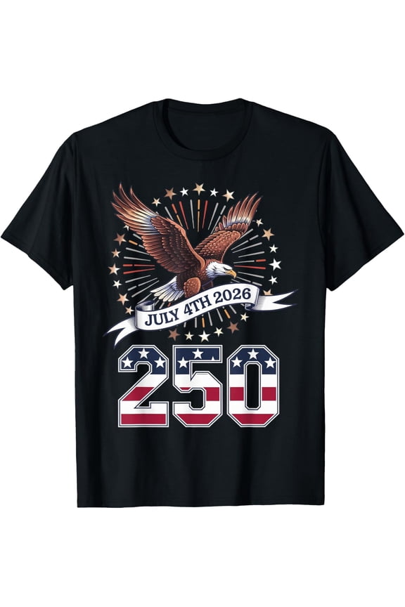 250th Anniversary Patriotic July 4th T-Shirt – USA 1776-2026 Mens T-Shirt