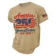 thumbnail image 1 of 250th Anniversary Printed Men's Shirts Casual 250 Years of Freedom T Shirt Independence Day Flag Shirt, 1 of 4