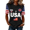 thumbnail image 1 of 250th Anniversary Printed Women Shirts Casual 250 Years Of Freedom T Shirt Short Sleeve Tshirts Patriotic Tops, 1 of 5