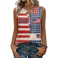 thumbnail image 1 of 250th Anniversary Printed Women Shirts Casual 250 Years Of Freedom T Shirt Sleeveless Tshirts Patriotic Tops, 1 of 7