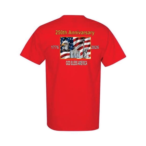 250th Anniversary Red Tee Shirt (2x-large)