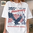 thumbnail image 1 of 250th Anniversary Shirt, USA 250 Years Shirt, Independence Day, Patriotic Tee with USA Flag Retro American Flag Shirt, Patriotic Eagle Shirt, 1 of 3