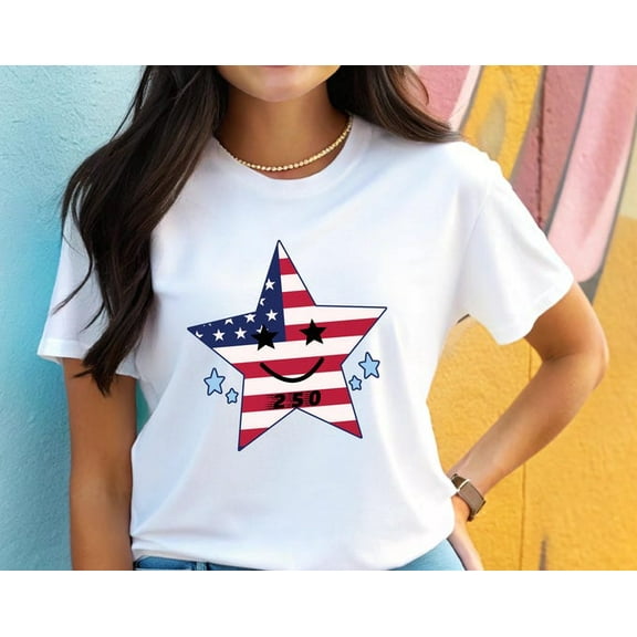250th Anniversary Shirt, USA Flag Tshirt, Independence Day, American Star Gift, Patriotic USA Tee