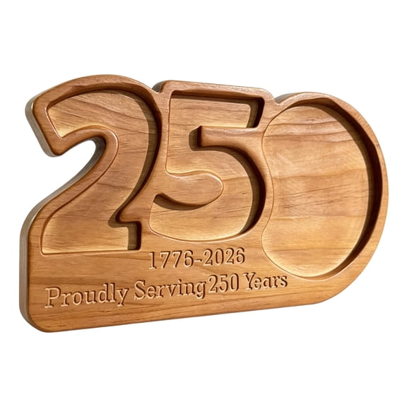 250th Anniversary Snack Platter Wooden Serving Tray, Wooden Serving Tray with 2026 Commemorative Design, Ideal for Independence Day Celebrations