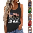 thumbnail image 1 of 250th Anniversary Tank Top for Women 1776-2026 - We the People Vintage Eagle American Flag Scoop Neck Sleeveless Tee - Patriotic Independence Day Graphic Top Red XL, 1 of 8