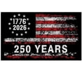 thumbnail image 1 of 250th Anniversary US Decorative Flag, 24x36in Single-Sided Banner - 1776-2026 Year Mark, Distressed Vintage Style, White Accents - For Home Decor, Outdoor Patio, Independence Day Events, Memorial Day, 1 of 4