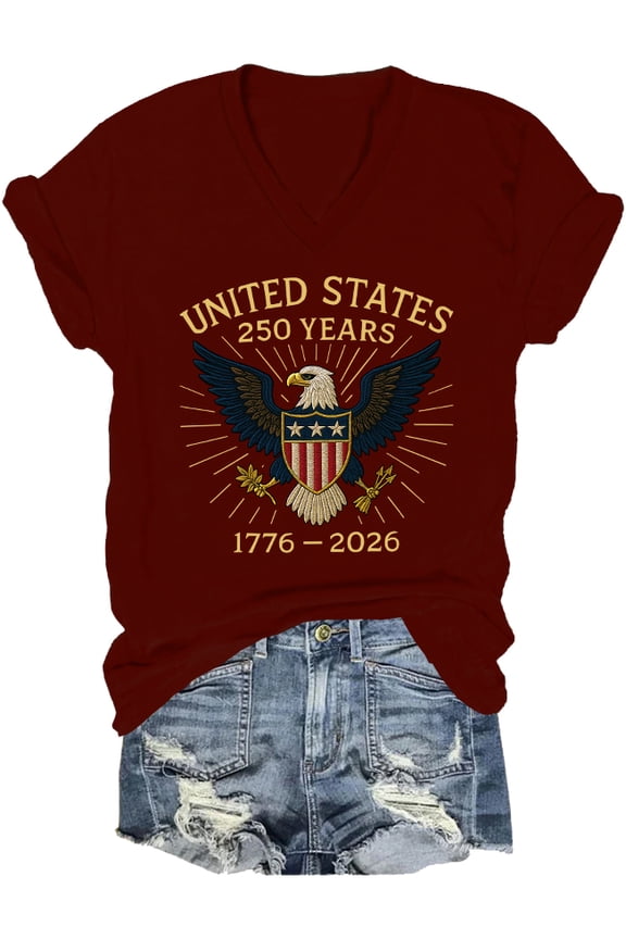 250th Anniversary US Shirt America 250 Anniversary Shirts United States 250 Years Merchandise V Neck Tshirt