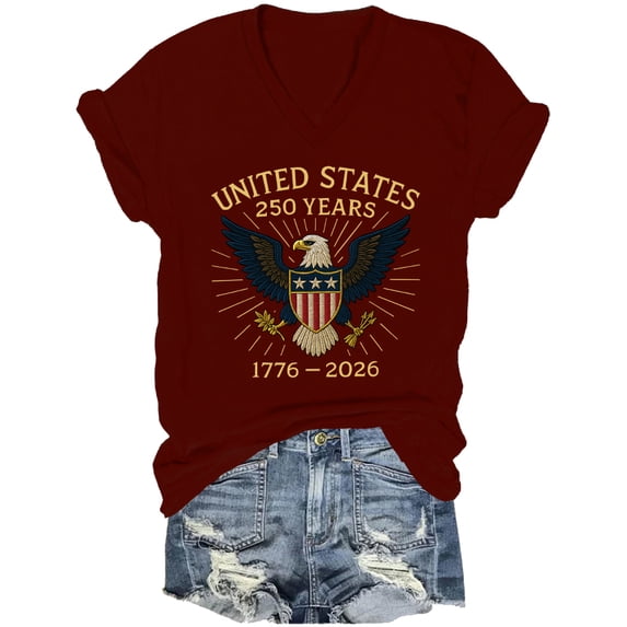 250th Anniversary US Shirt America 250 Anniversary Shirts United States 250 Years Merchandise V Neck Tshirt