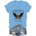 thumbnail image 1 of 250th Anniversary US Shirt America 250 Anniversary Shirts United States 250 Years Merchandise V Neck Tshirt, 1 of 5