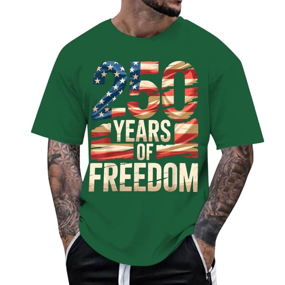 250th Anniversary US Shirt, America 250 Anniversary Shirts United States 250 Years Since 1776 2026 Crew Neck Tshirt for Men #10