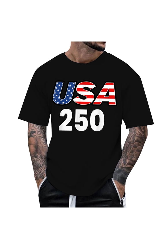 250th Anniversary US Shirt, America 250 Anniversary Shirts,United States 250 Years Since 1776 2026,Crew Neck Tshirt for Men #12