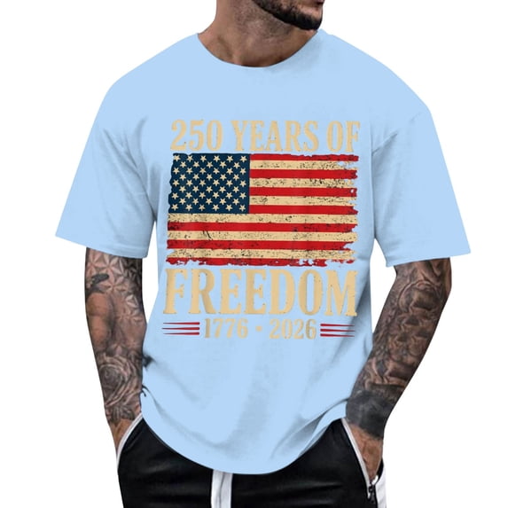 250th Anniversary US Shirt, America 250 Anniversary Shirts,United States 250 Years Since 1776 2026,Crew Neck Tshirt for Men #15