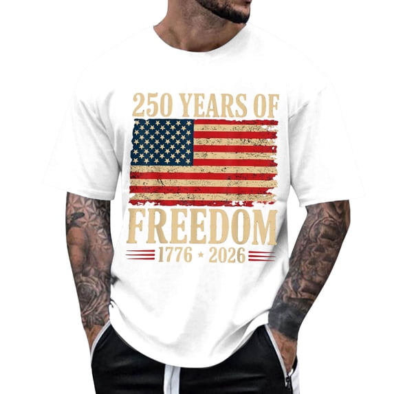 250th Anniversary US Shirt, America 250 Anniversary Shirts,United States 250 Years Since 1776 2026,Crew Neck Tshirt for Men #15