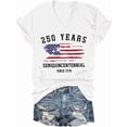 thumbnail image 1 of 250th Anniversary US Shirt America 250 Anniversary Shirts United States 250 Years Since 1776 2026 V Neck Tshirt, 1 of 5
