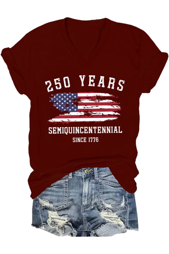 250th Anniversary US Shirt America 250 Anniversary Shirts United States 250 Years Since 1776 2026 V Neck Tshirt