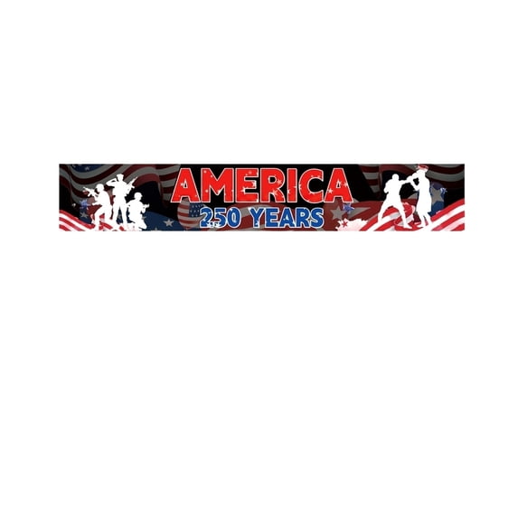 250th Anniversary USA Banner 1776–2026 Patriotic Birthday Banner USA Independence Day Decoration 118x20in